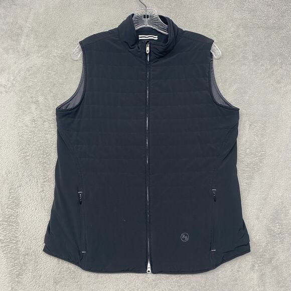 Footjoy Jacket Womens Medium Black Vest Quilted Full Zip Insulated Golf - Picture 1 of 10